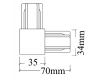 Коннектор L-образный Crystal Lux CLT 0.211 07 WH