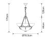 Подвесная люстра Arte Lamp Windsor White A3777LM-3-2AB