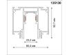 Шинопровод для монтажа в натяжной потолок Novotech Flum 135130