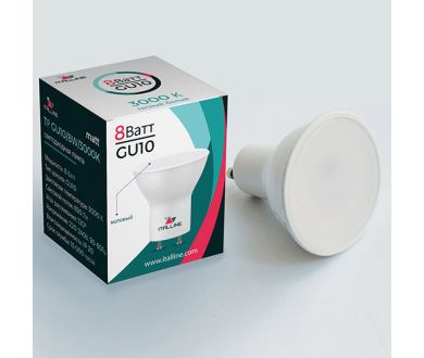 Лампа светодиодная Italline GU10 8W 3000K матовая TP GU10/8W/3000K matt
