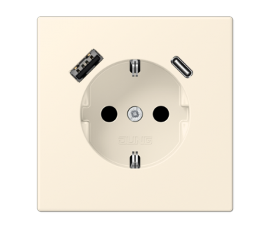 Розетка 2K+З USB Typ AC Jung LC1520-15CA245