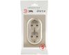 Розетка Эра Arktik 16-2105-04 двойная с заземлением 2X2P+E Schuko со шторками 16А-250В шампань Б0070457