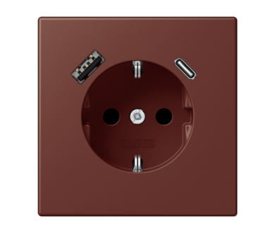 Розетка 2K+З USB Typ AC Jung LC1520-15CA235