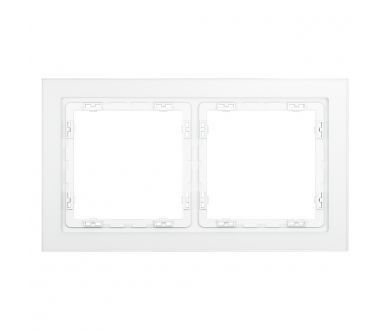 Рамка на 2 поста Voltum S70 VLS110202 (белый,матовый,стекло)