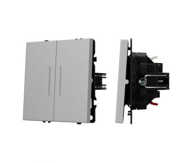 Механизм выключателя двухклавишный непроходной Arlight LED SWT-NOBE-MK02-SFPL-L-IS (230V, 10A) 059418