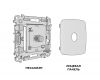 Комплект механизма TV розетки Ambrella Volt SAT 5-2400MHz 3.5dB OMEGA MO373050 Серо-бежевый матовый QUANT (OP3730, VM215)