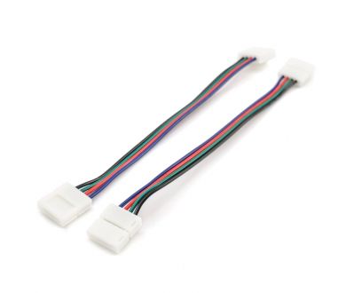 Комплект коннекторов Apeyron (2 клипсы с проводами) для RGB-светодиодной ленты 12В IP20подложка 10мм 09-12