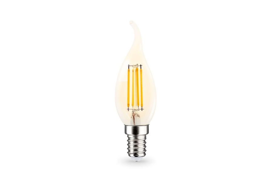 Филаментная светодиодная лампа Ambrella Light Bulbing E14 11W 2700K свеча на ветру 351123