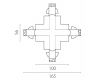 Соединение крестовое встраиваемое с подводом питания к треку 5030xx-R Lightstar Quattro 503146-R
