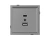 Механизм USB розетки Arlight SCT-TENDO-MUAC-PL-GR (5V, 3A, QC3) 054096