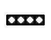Рамка на 4 поста стеклянная Arlight FRM-OMALI-GS-4-BK 049701