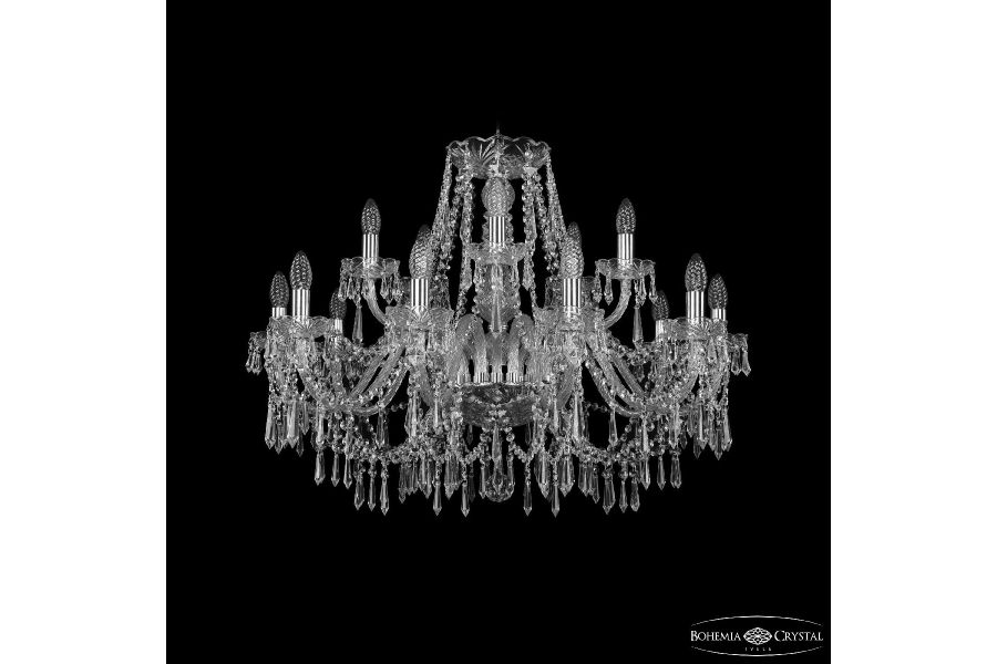Подвесная люстра Bohemia Ivele Crystal 1403/10+5/300 Ni