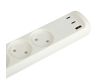 Удлинитель Эра U-3-1,5m-USB-W 3 розетки + 3xUSB A+C 1,5м 10А белый