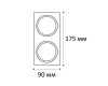 Двойная рамка Italline IT08-8038 black