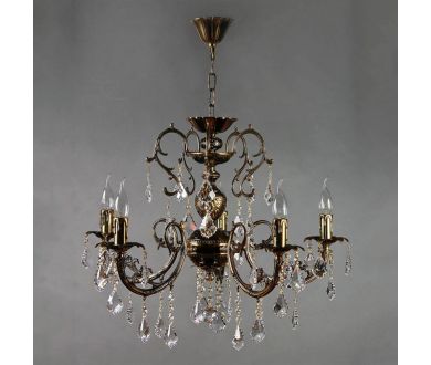 Подвесная люстра Ambiente Alicante 8888/5 PB Leaf Crystal