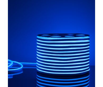 Светодиодный гибкий неон Elektrostandard 220V 9,6W 120Led 2835 IP67 односторонний синий, 50 м 4690389136542