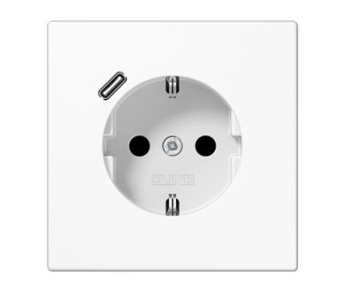 Купить Розетка 2K+З USB Typ C Jung LS1520-18CWW Розетка 2K+З USB Typ C Jung LS1520-18CWW