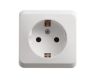 Розетка 1-ая с/з без шторок Systeme Electric Этюд наруж PA16-003B