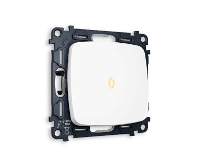 Комплект механизма 1-кл проходного выключателя с подсветкой Ambrella Volt Omega MO122030