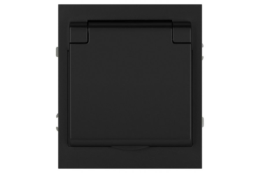 Розетка Эра Arktik 16-2103-05 с заземлением 2P+E Schuko со шторками с крышкой 16А-250В антрацит Б0070438
