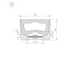 Силиконовый профиль Arlight WPH-FLEX-3020-TOP-S16-10m WHITE (Силикон) 062838
