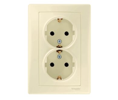 Розетка двойная Schneider Electric Sedna с/з без шторок 16A 250V SDN3000647