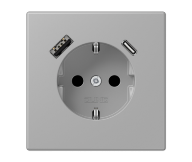 Розетка 2K+З USB Typ AC Jung LC1520-15CA204