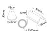 Подвесной комплект для шинопровода Crystal Lux CLT 0.210 CLT 0.210 03 WH
