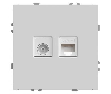 Розетка TV + компьютерная RJ-45 Stekker RST00-5106-01 Эмили 49872