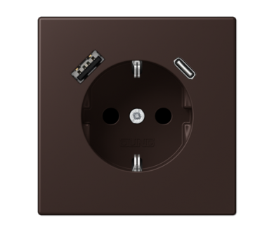 Розетка 2K+З USB Typ AC Jung LC1520-15CA252