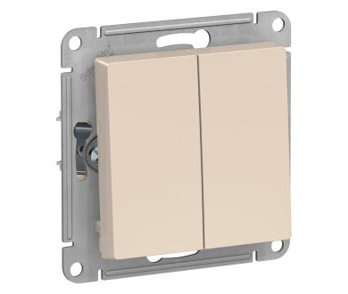 Выключатель 2-клавишный с самовозвратом, сх.5, 10АХ Systeme Electric AtlasDesign ATN000217