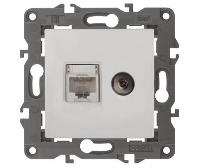 Розетка RJ45+TV Эра 14-3110-01 Б0034314