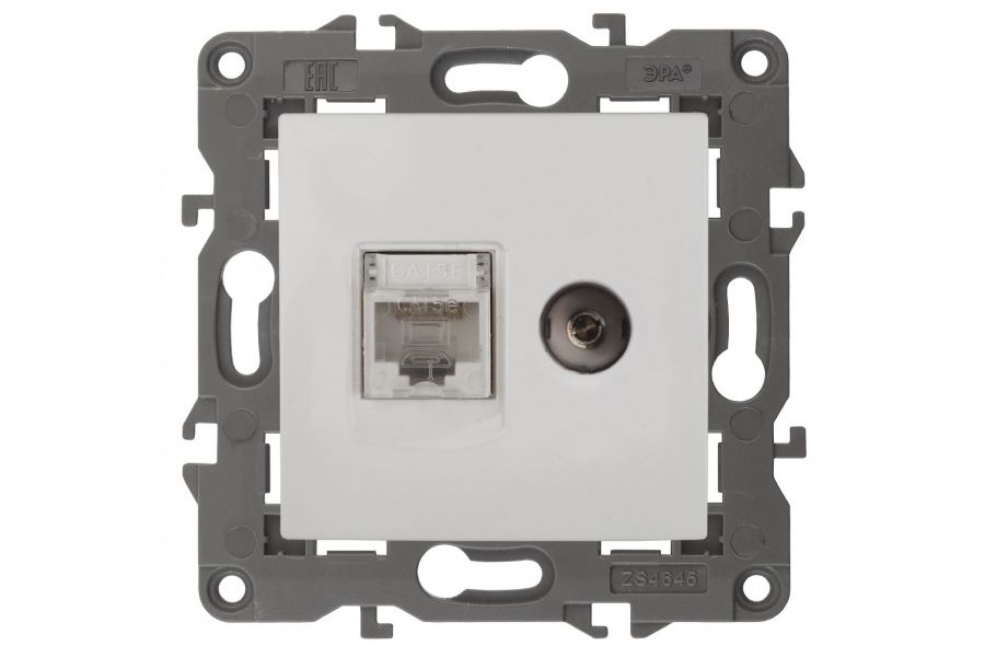 Розетка RJ45+TV Эра 14-3110-01 Б0034314