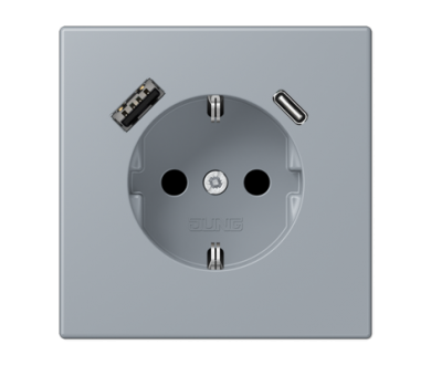 Розетка 2K+З USB Typ AC Jung LC1520-15CA257