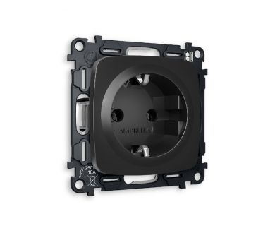 Комплект механизма розетки с/з на винтовых зажимах Ambrella Volt Omega MO806010