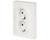 Розетка Эра Galaxy 15-2104-08 с заземлением двойная 2X2P+E Schuko 16А-250В IP20 белый матовый Б0070691
