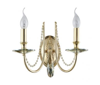 Бра Crystal Lux Victoria AP2 Gold/Amber