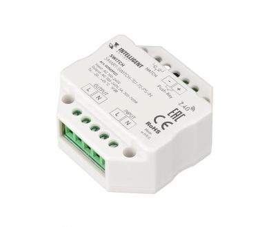 Релейный модуль Arlight SMART-SWITCH-701-72-PS-IN (230V, 1x3A, 2.4G) 025039(2)