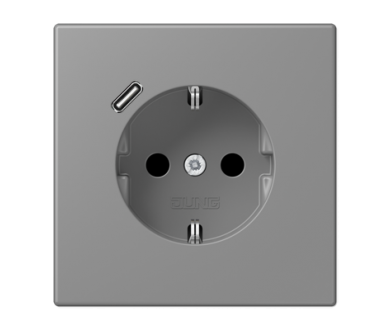 Розетка 2K+З USB Typ C Jung LC1520-18C203