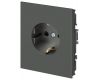 Розетка Эра Arktik 16-2102-06 с заземлением 2P+E Schuko со шторками 16А-250В графит Б0070429