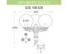 Уличный фонарь Fumagalli Artu Bisso/G300 3L G30.158.S30.BZE27