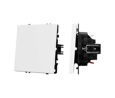 Выключатель проходной 1 кл софт-тач белый кварц Arlight SWT-MKP1-SFPL-WH (250V, 10A) 054235(1)