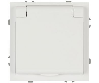 Розетка ЭРА Galaxy 15-2103-01 c заземлением 2P+E Schuko со шторками с крышкой 16А-250В IP20 белый Б0070659