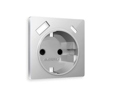 Лицевая панель для розетки с/з со шторками 2USB A+C Ambrella Volt Alfa AP4100