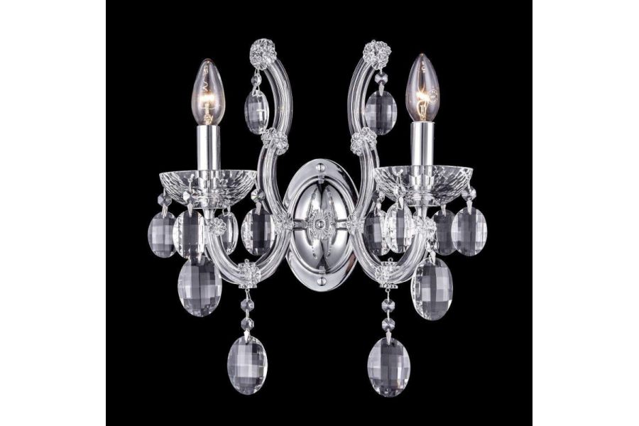 Бра Crystal Lux Hollywood AP2 Chrome