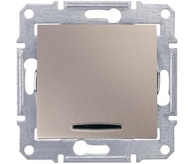 Переключатель одноклавишный с синей подсветкой Schneider Electric Sedna 16A 250V SDN1500268