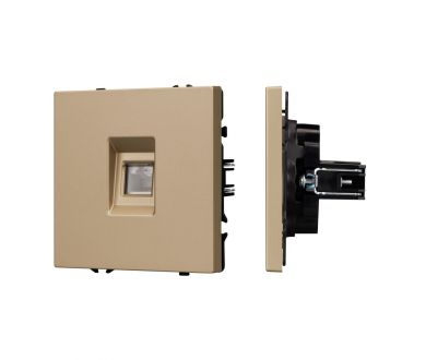 Розетка телефонная софт-тач золотой песок Arlight SCT-MTL1-SFPL-GD (RJ-11, 4C) 054302(1)