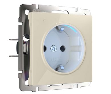 Купить Розетка с заземлением с подветкой Werkel слоновая кость W1171403 4690389171673 Розетка с заземлением с подветкой Werkel слоновая кость W1171403 4690389171673