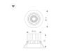 Встраиваемый светильник Arlight MS-VORTEX-BUILT-R135-30W Warm3000 (WH-WH, 17 deg, 230V) 056568