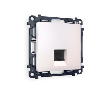Комплект механизма телефонной розетки RJ-11(4P4C) со шторкой Ambrella Volt Alfa MA212030